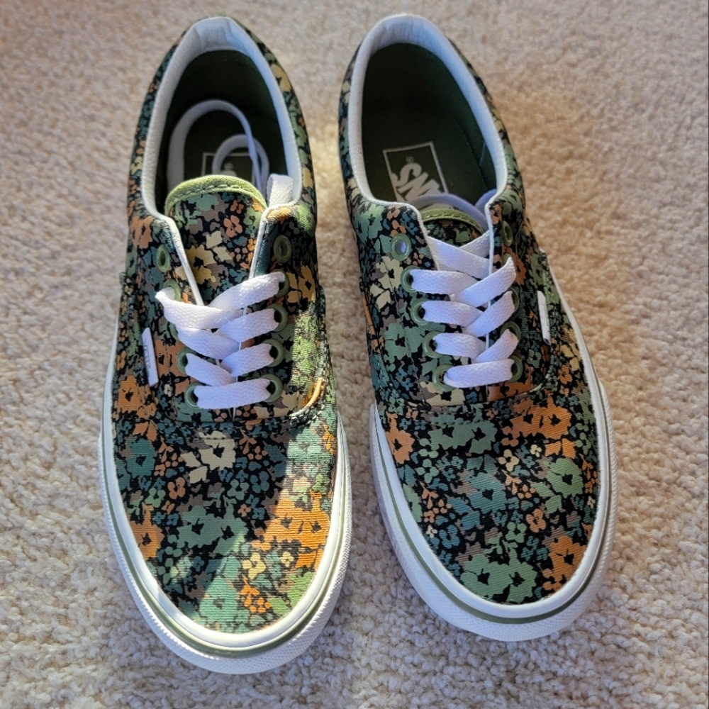 Floral Platform Vans